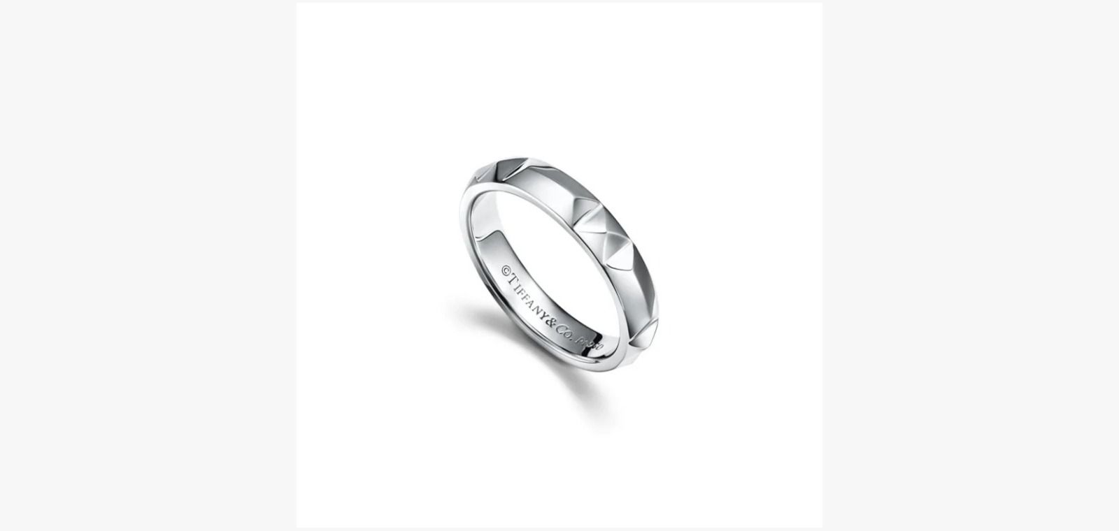 кольцо tiffany true из белого золота