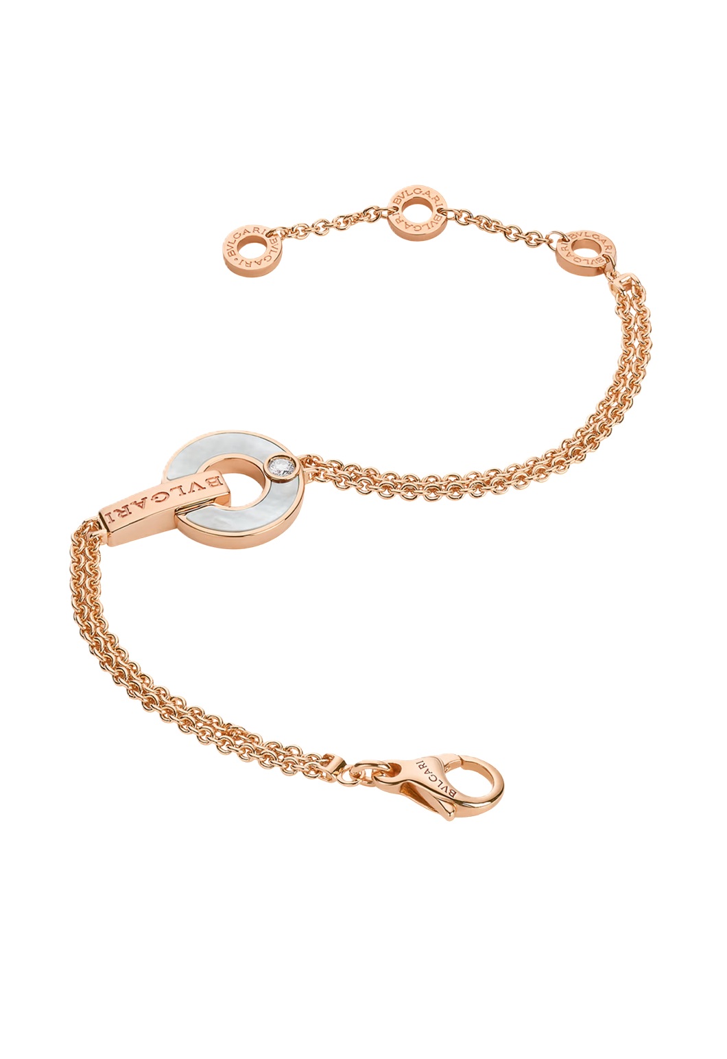 браслет bvlgari bvlgari с перламутром и бриллиантом 0.06 ct.