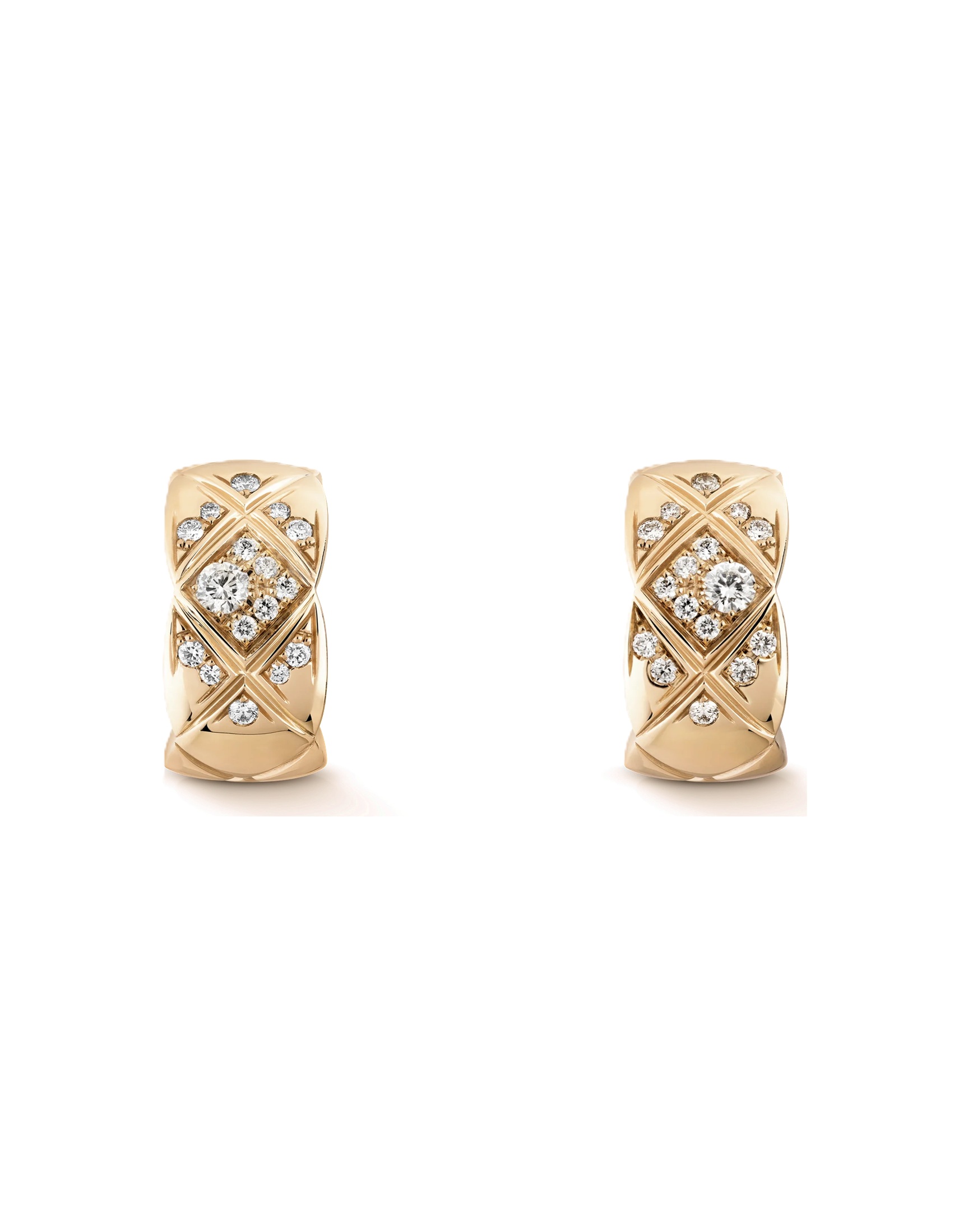 серьги coco crush розовое золото, бриллианты 0.19 ct,