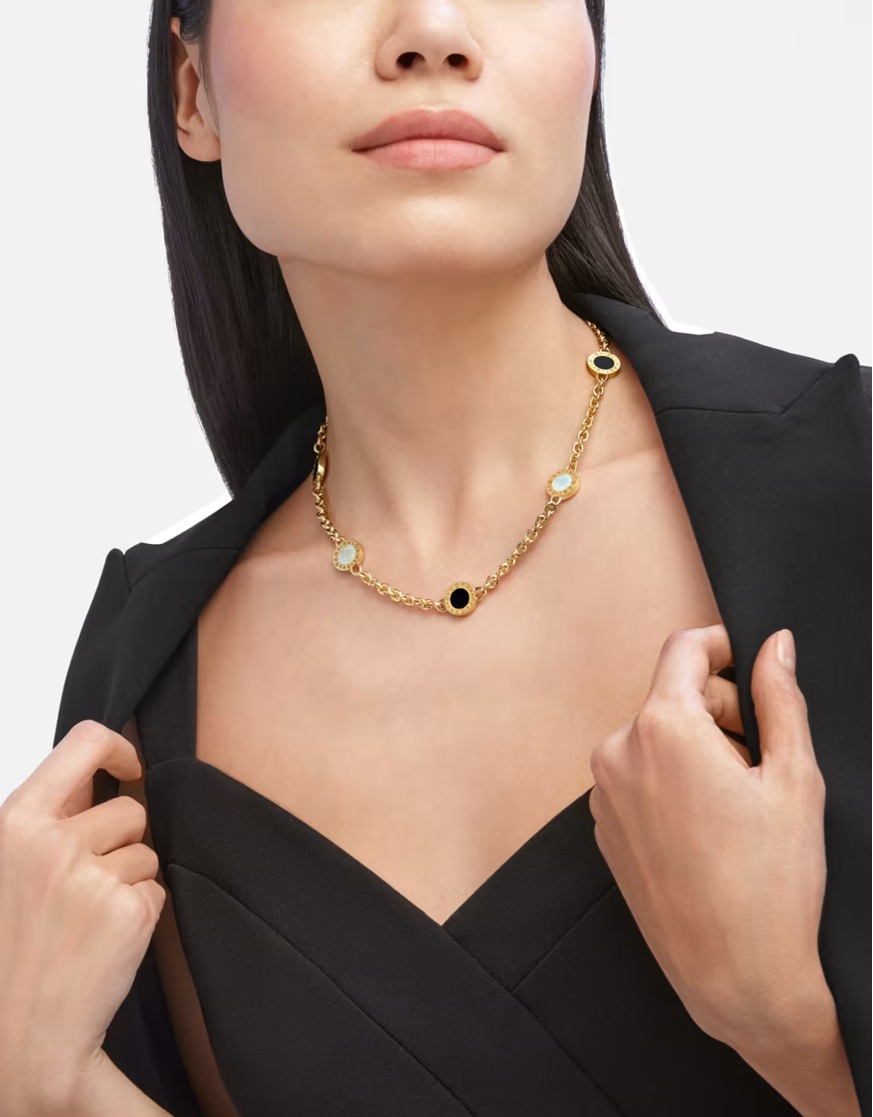 колье bvlgari bvlgari с перламутром и ониксом