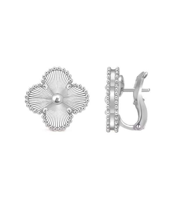 серьги van cleef & arpels из белого золота