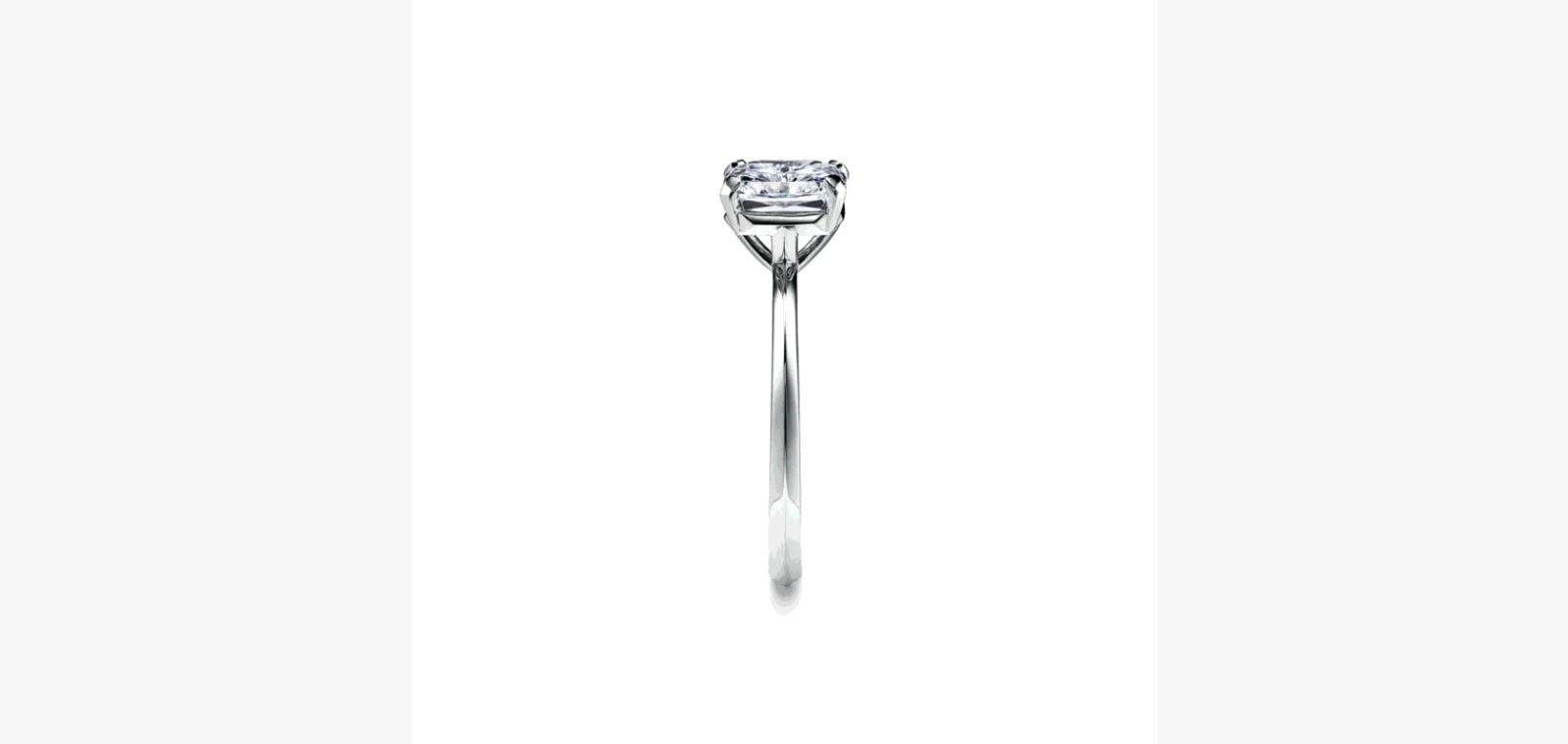 помолвочное кольцо tiffany true из белого золота с бриллиантом 0.5 ct