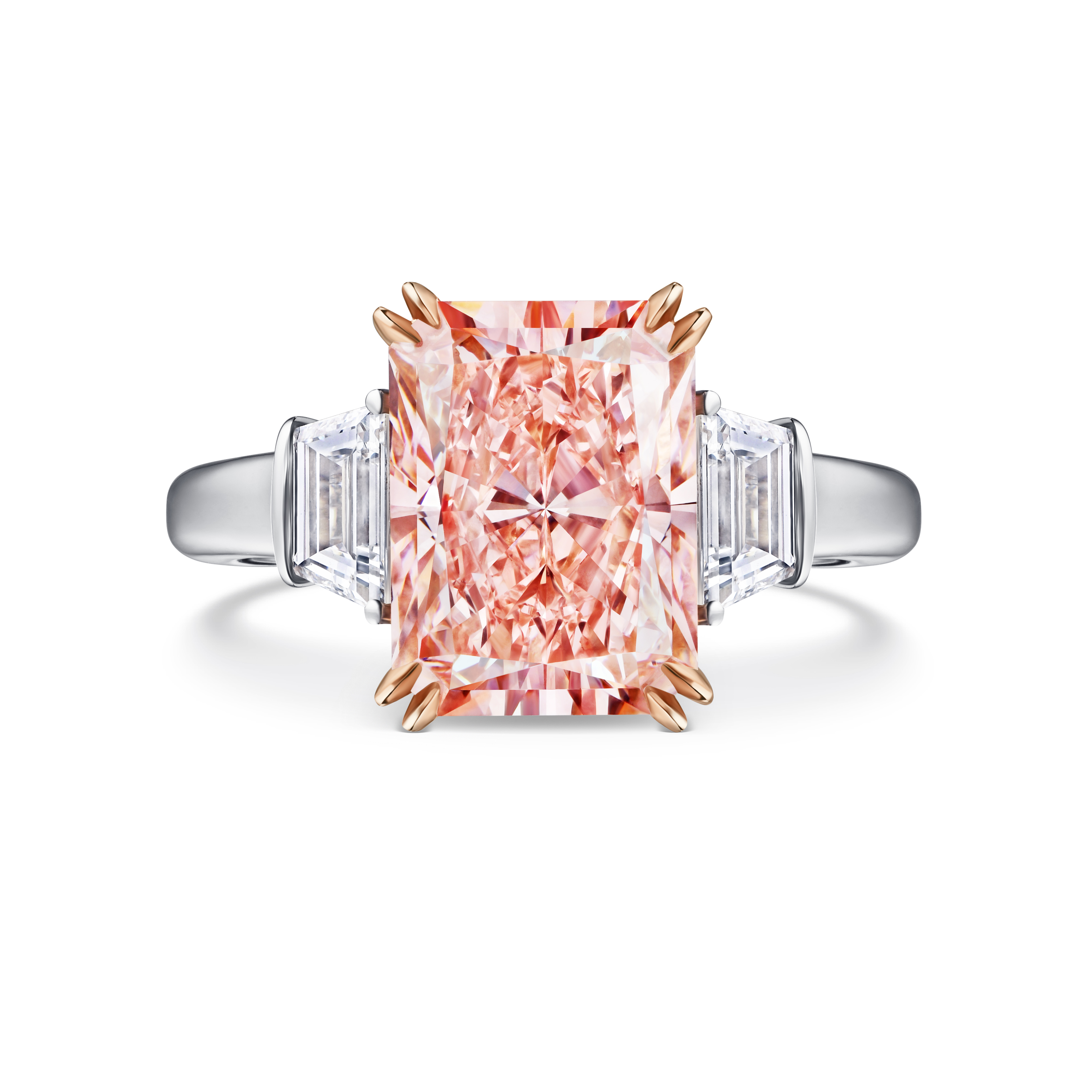 кольцо с розовым бриллиантом 7,04 ct