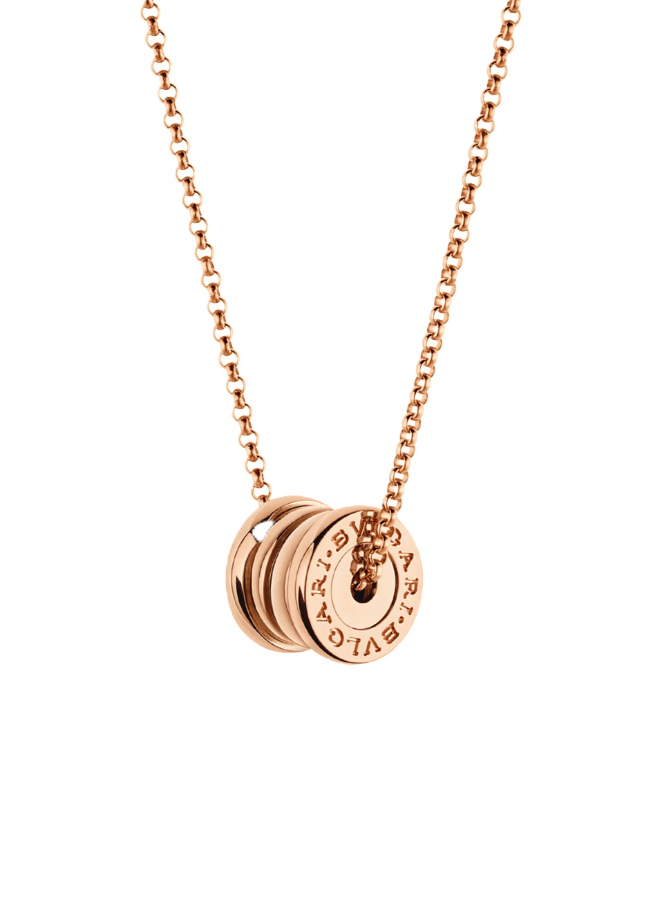 колье bvlgari b.zero1 розовое золото 