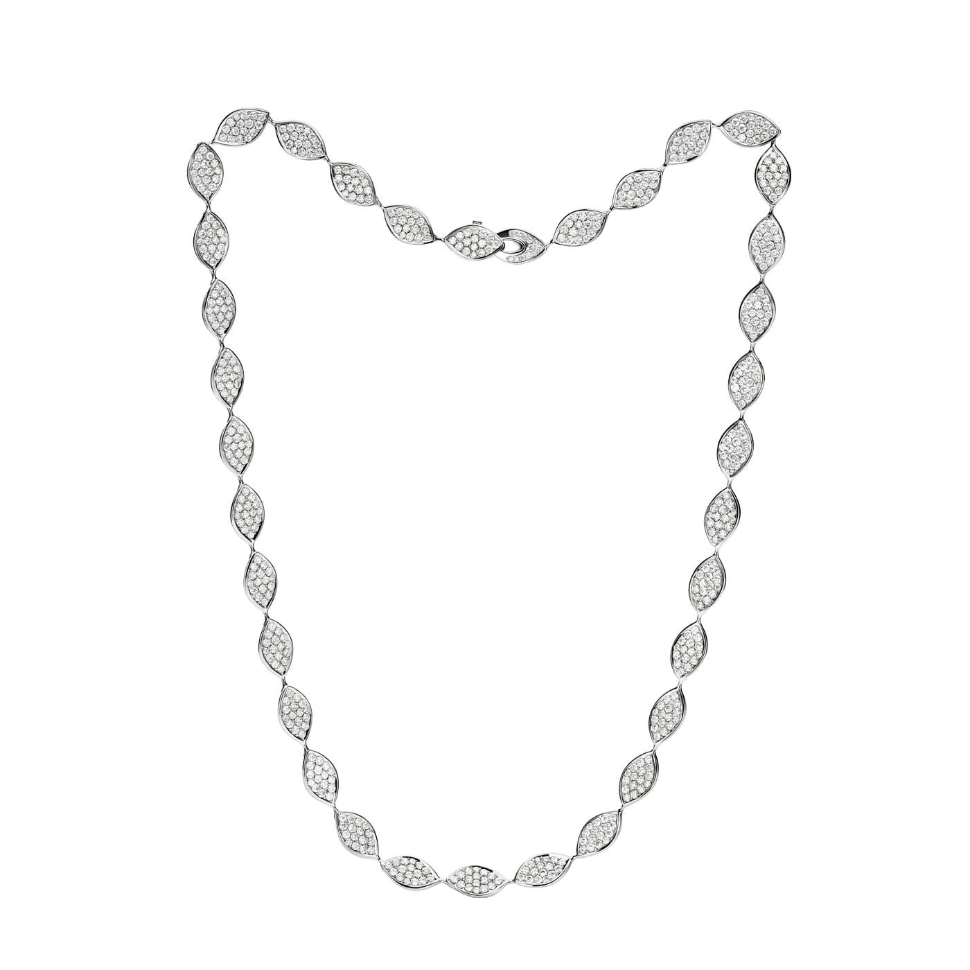 колье из белого золота с бриллиантами 8.54 ct