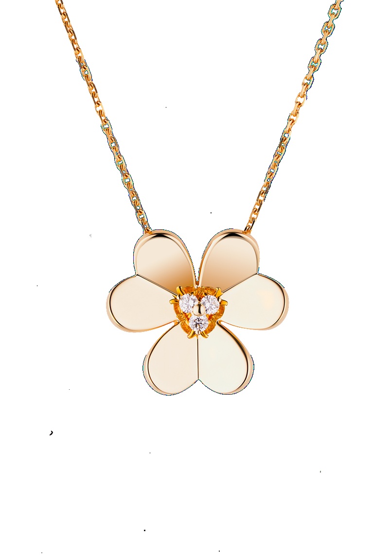 подвеска frivole от van cleef & arpels с 3 бриллиантами 0,16ct.