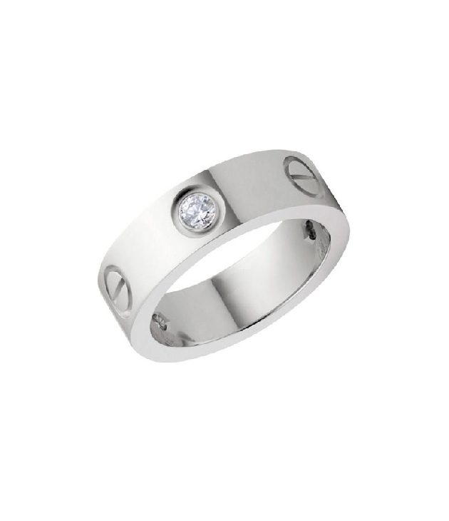 кольцо cartier love из белого золота