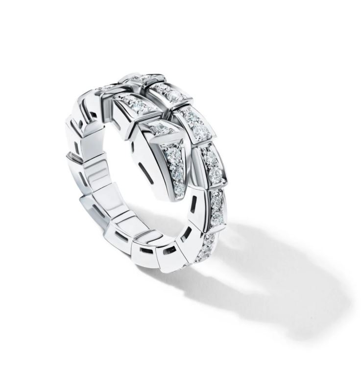 кольцо bvlgari serpenti viper с бриллиантами 0.60 ct