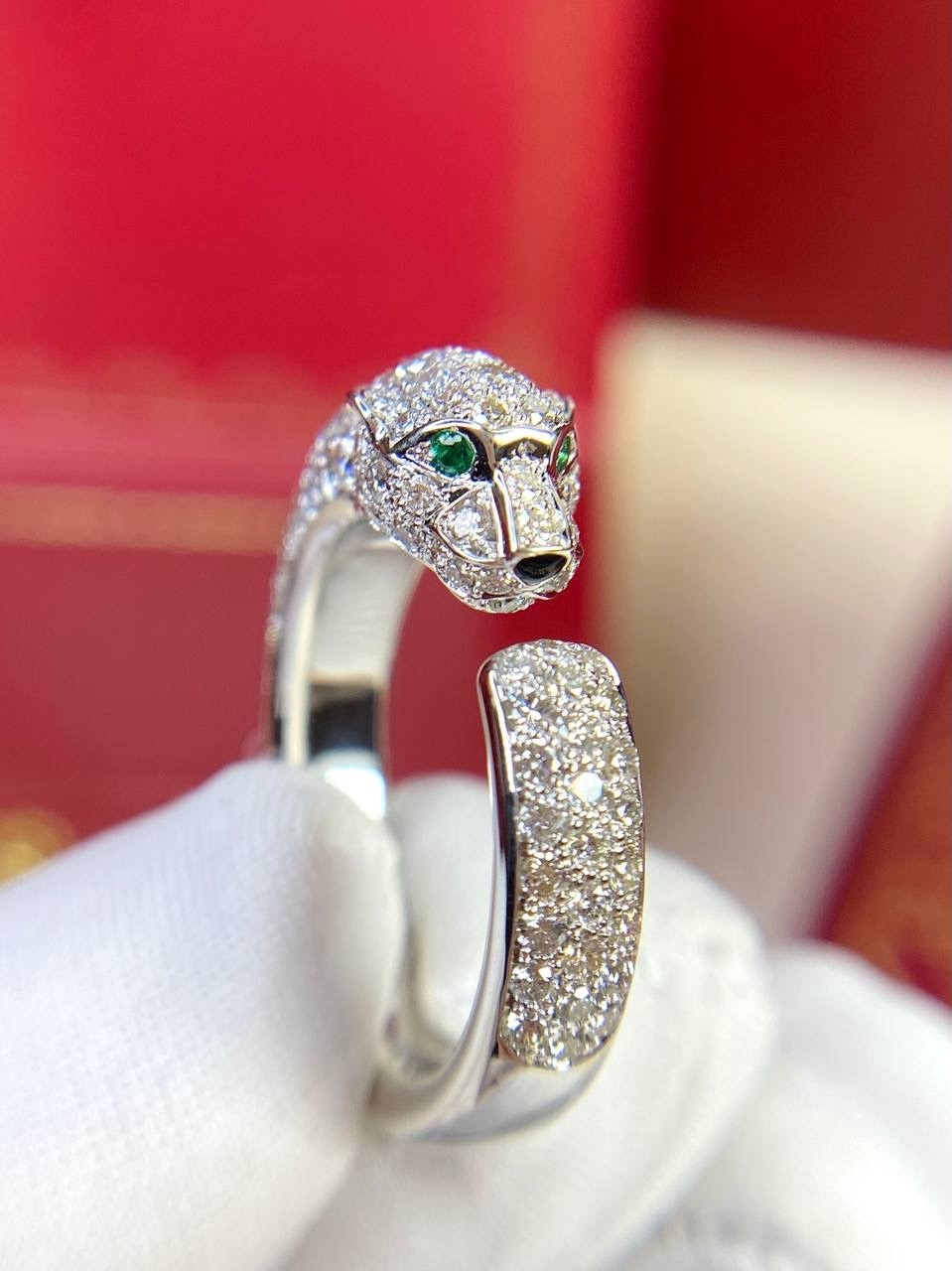 кольцо panthere de cartier малая модель с бриллиантами
