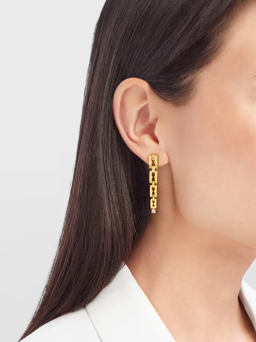серьги bvlgari b.zero1 c бриллиантами 0.17 ct.