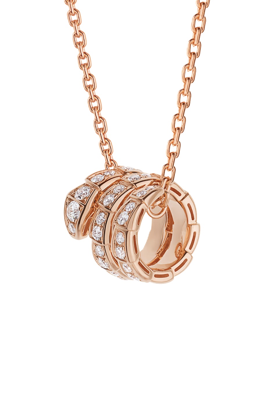 колье bvlgari serpenti viper желтое золото с бриллиантами 0.63 ct.