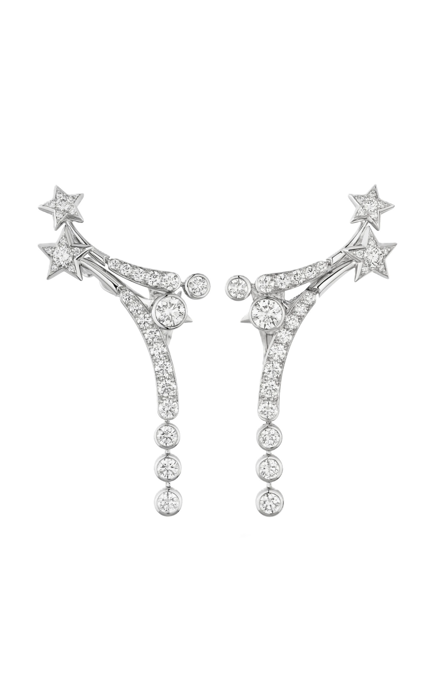 серьги chanel comete couture с бриллиантами 4.56 ct.