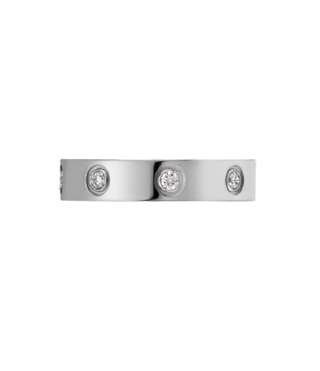 кольцо cartier love с 8 бриллиантами 0,19 ct