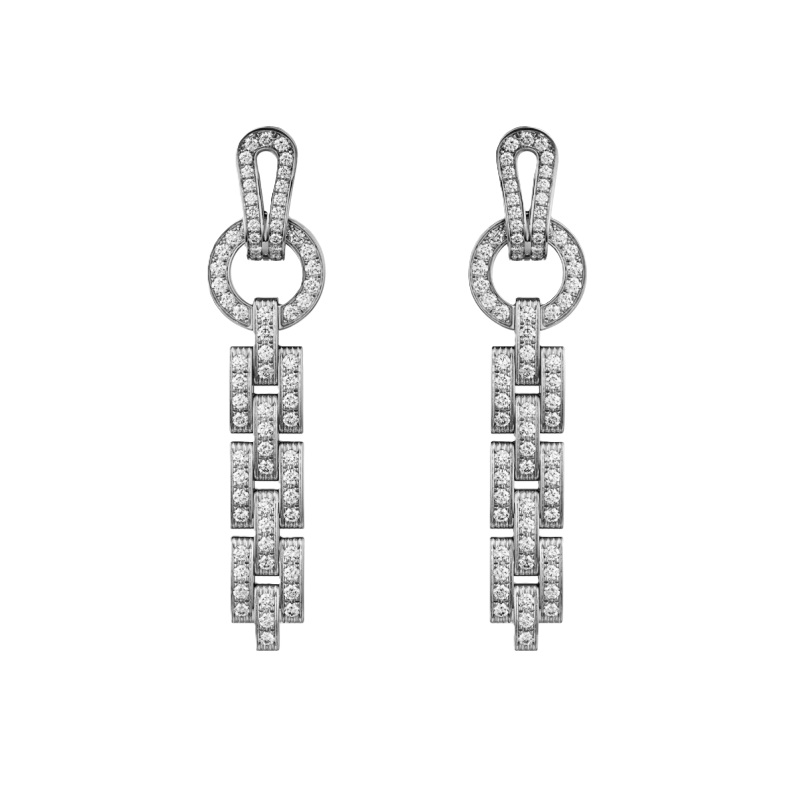 серьги-трансформеры cartier agrafe с бриллиантами в белом золоте