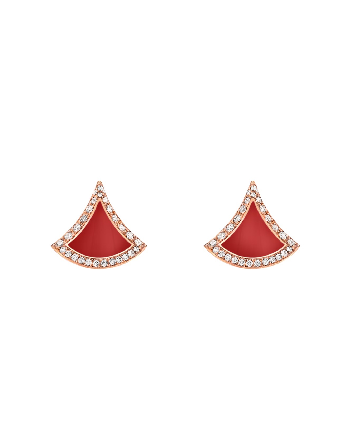 серьги bvlgari divas dream с сердоликом и бриллиантами 0.1 ct.