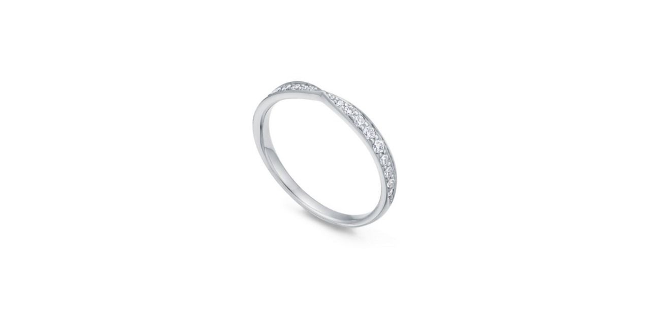 кольцо tiffany из белого золота с бриллиантами 0.23 ct