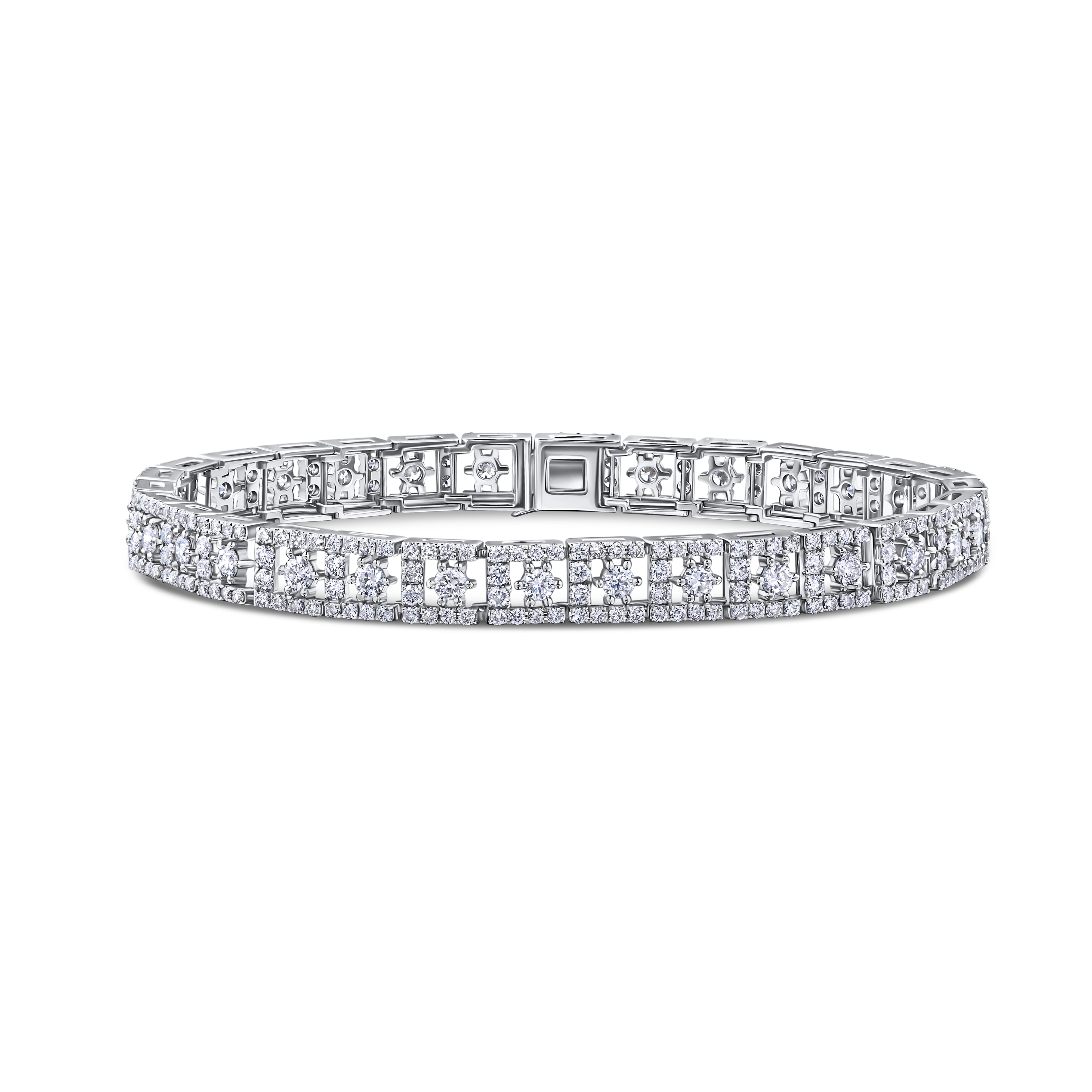 браслет tiffany & co. из белого золота 750 пробы с бриллиантами 5,22 ct