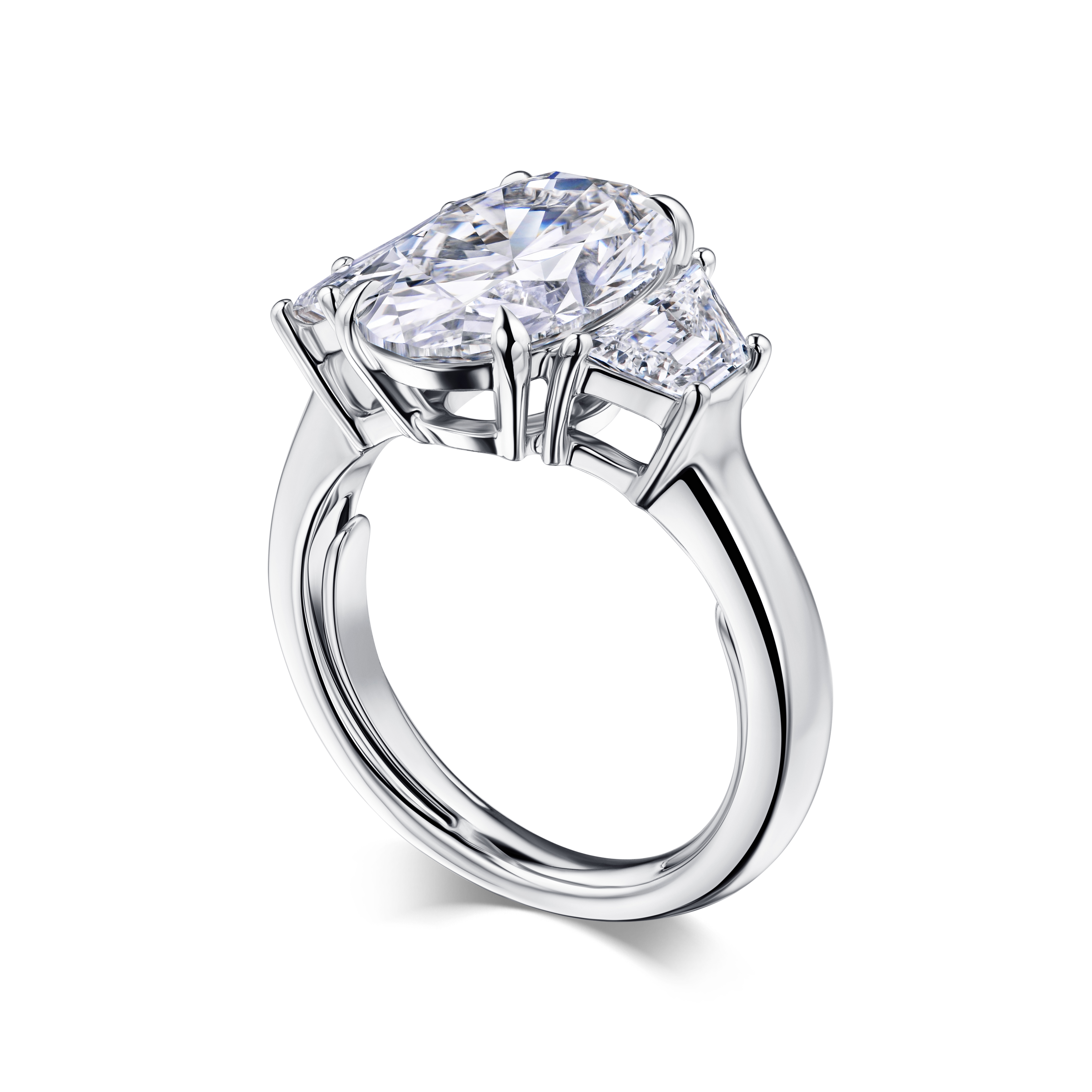 кольцо с лабораторным бриллиантом 9 ct.