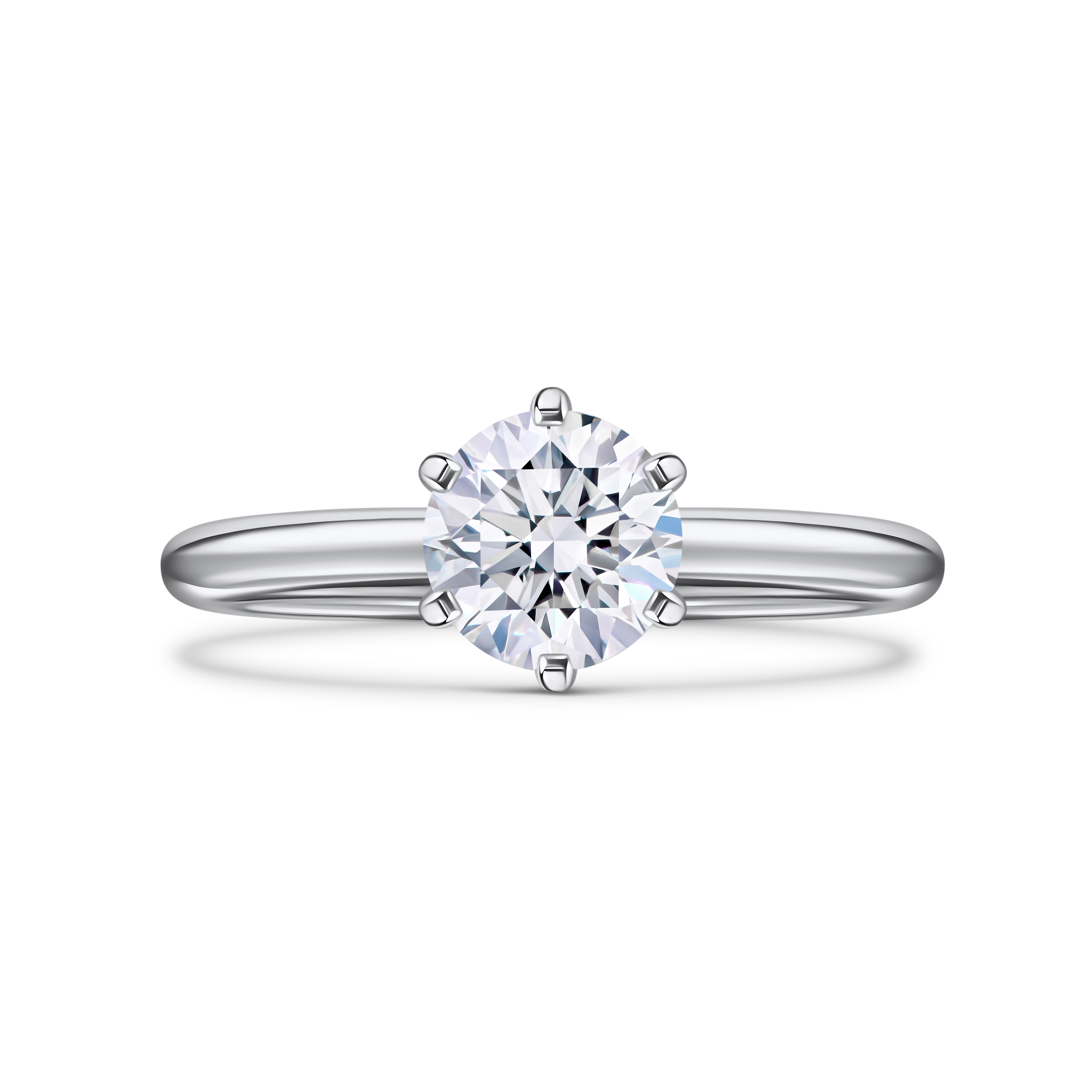 кольцо с лабораторным бриллиантом 1,09 ct.