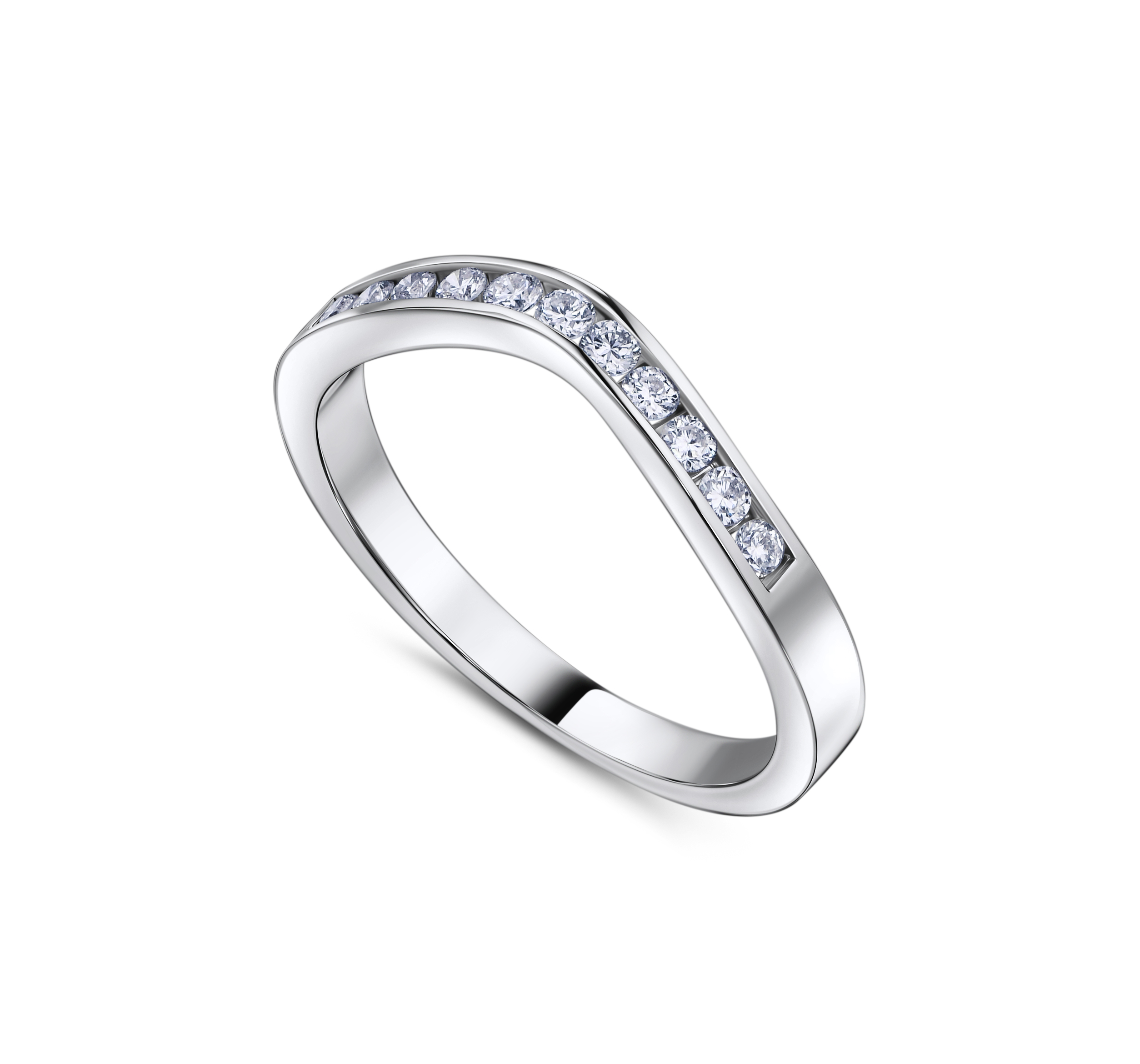 кольцо-дорожка c lab-grown бриллиантами 0,25 ct.