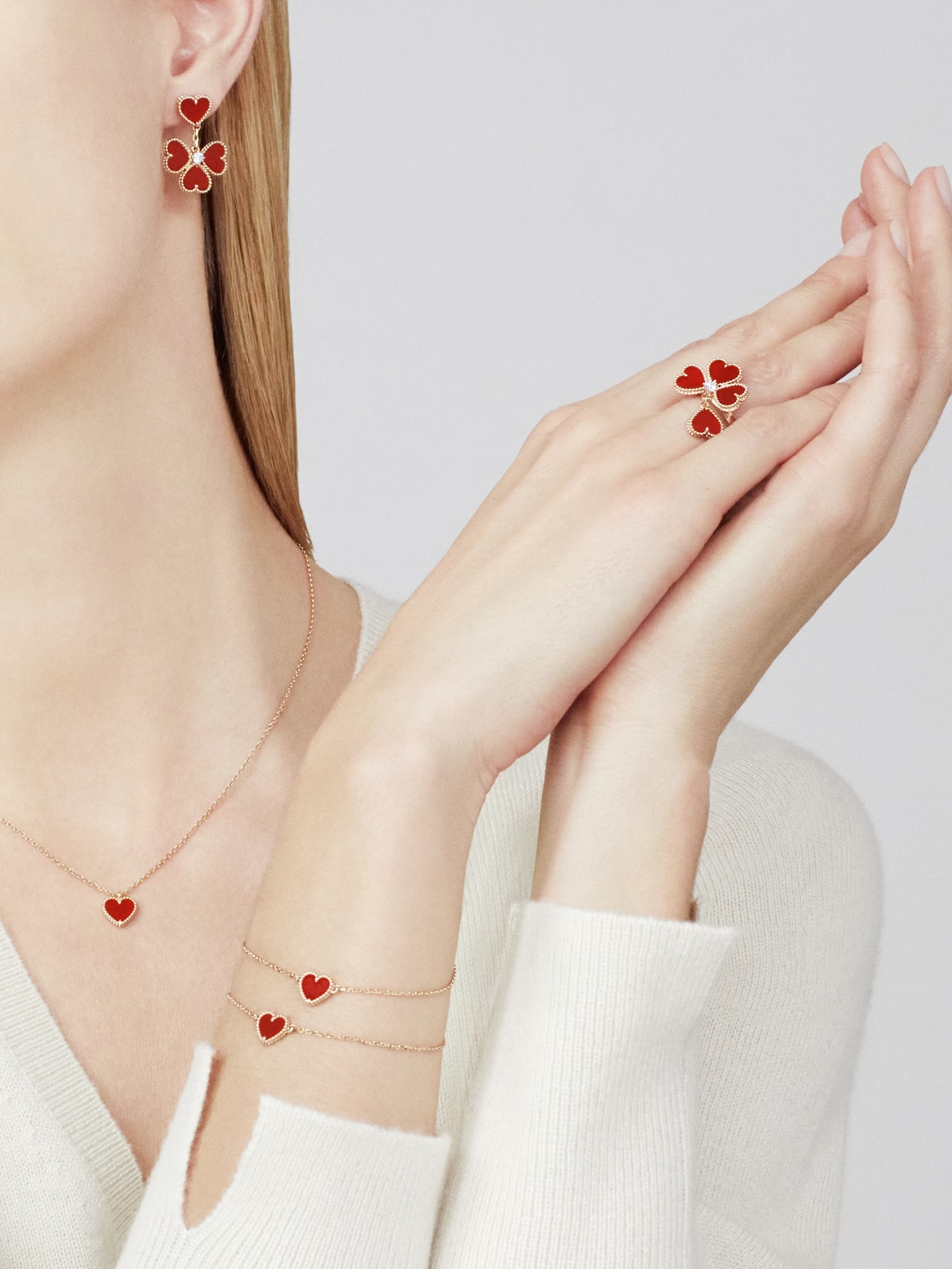 колье van cleef vintage alhambra с перламутром