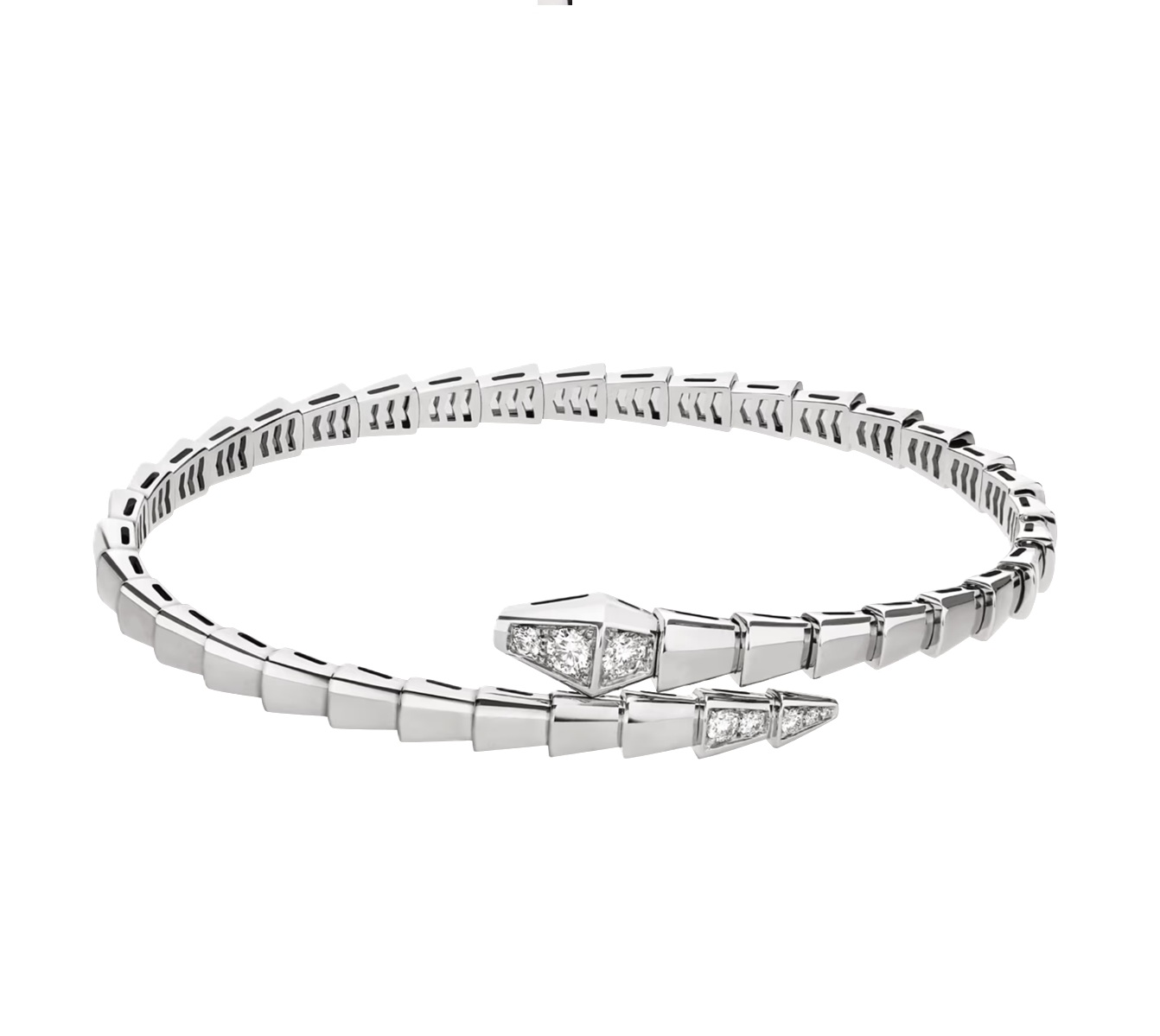 браслет serpenti viper, белое золото, 0.47 ct.