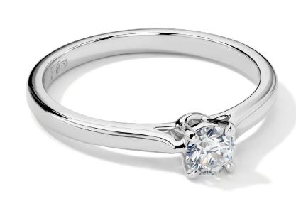 кольцо солитер с бриллиантом 0,50 ct.
