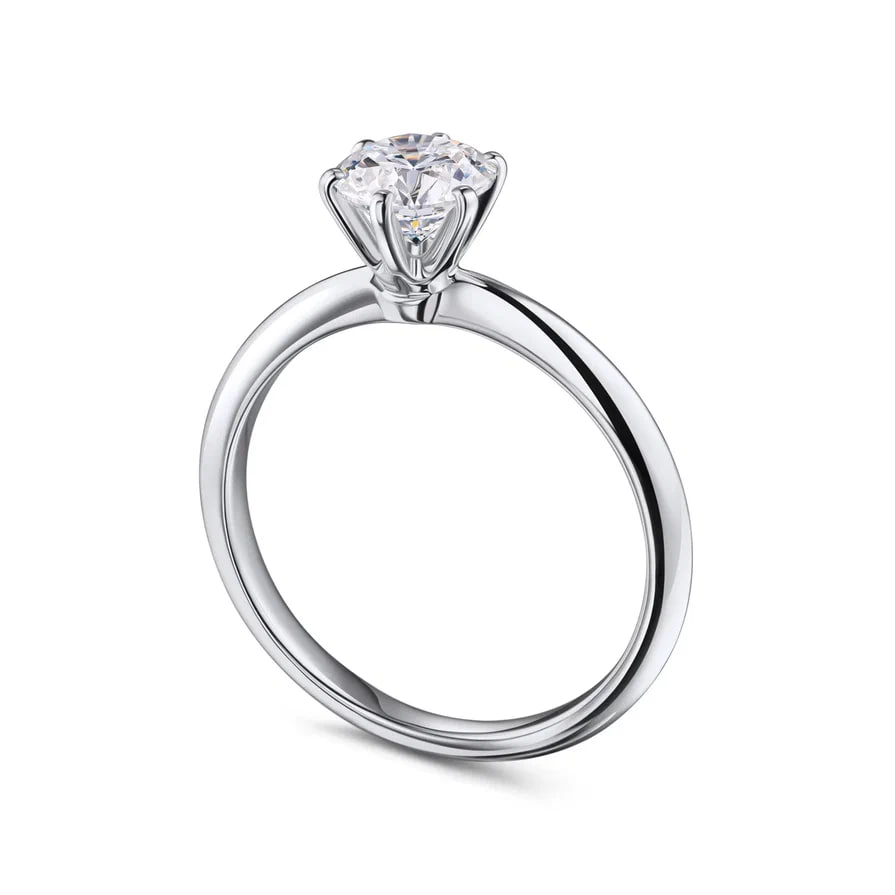 кольцо с лабораторным бриллиантом 1,09 ct.