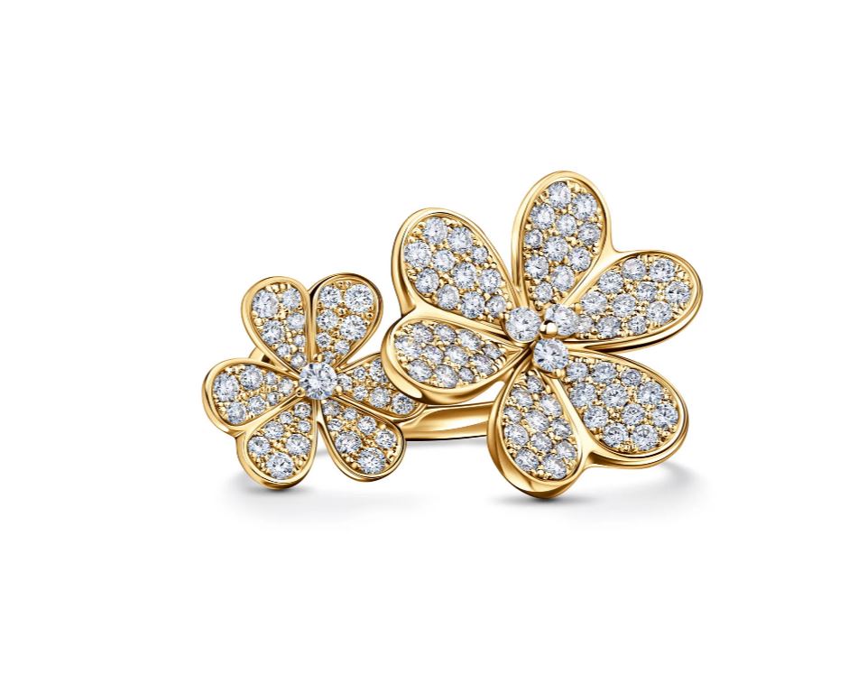 кольцо van cleef & arpels perlee из желтого золота с бриллиантами