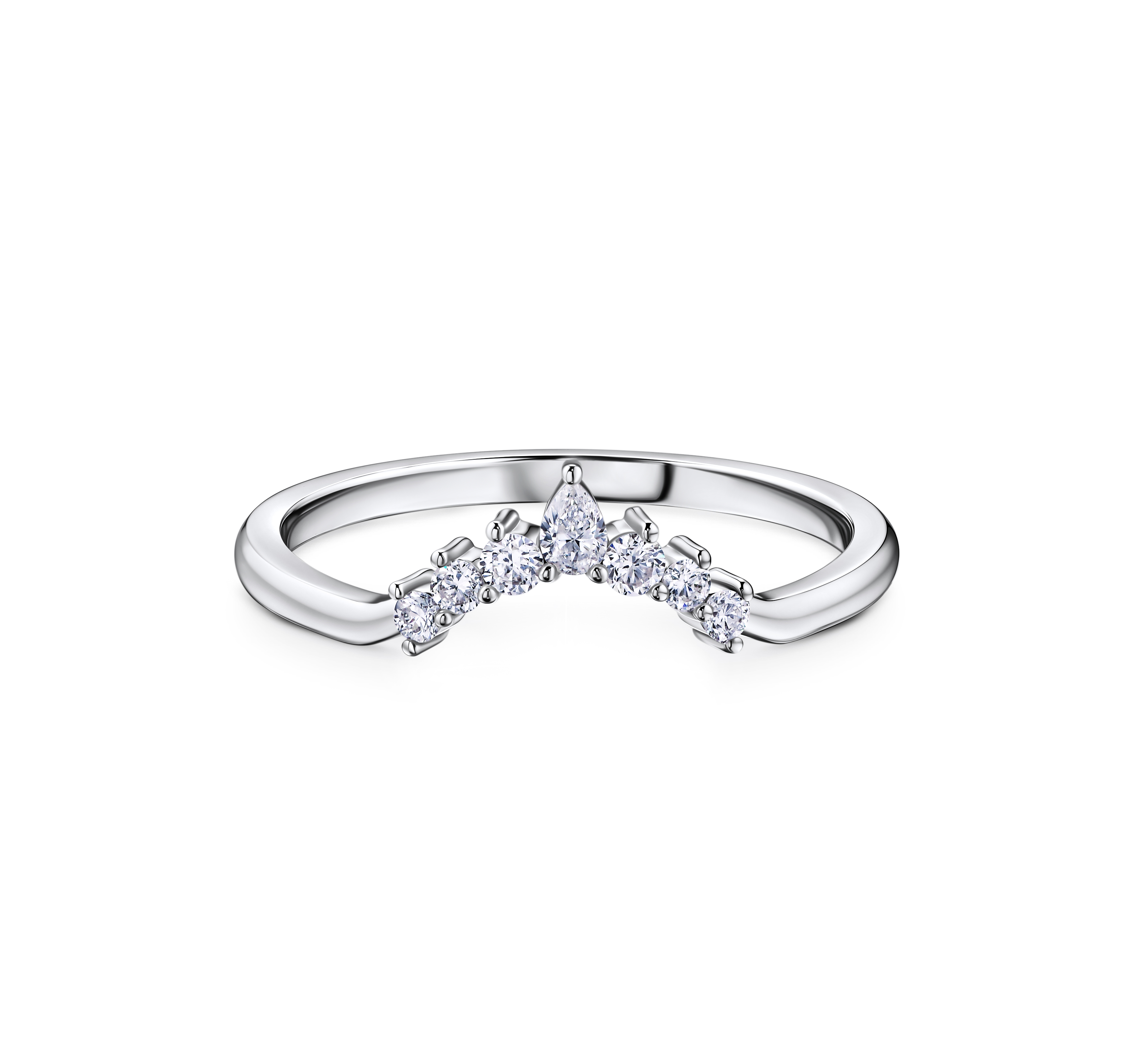кольцо с лабораторными бриллианатми 0,18 ct.