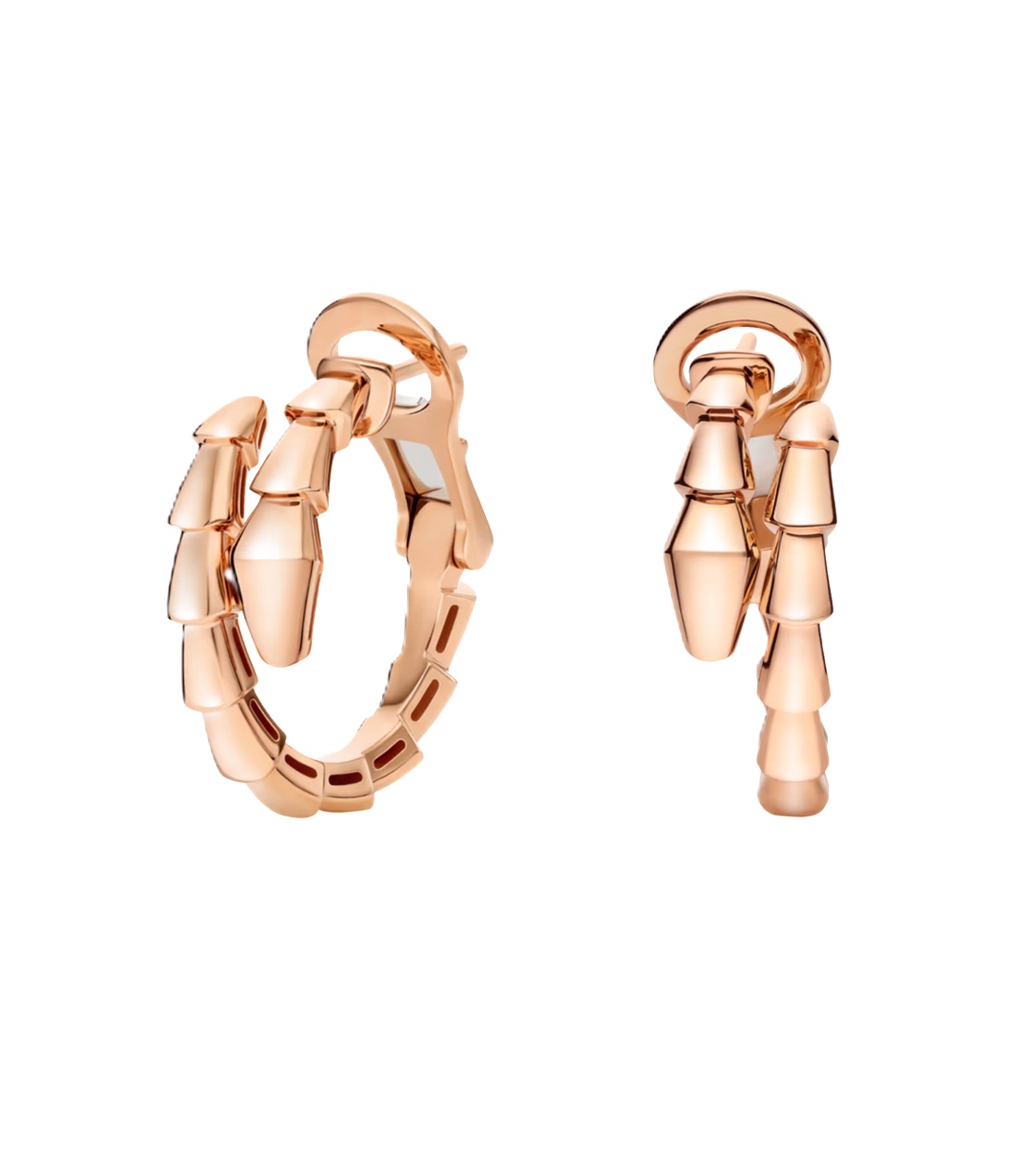 серьги bvlgari serpenti viper розовое золото