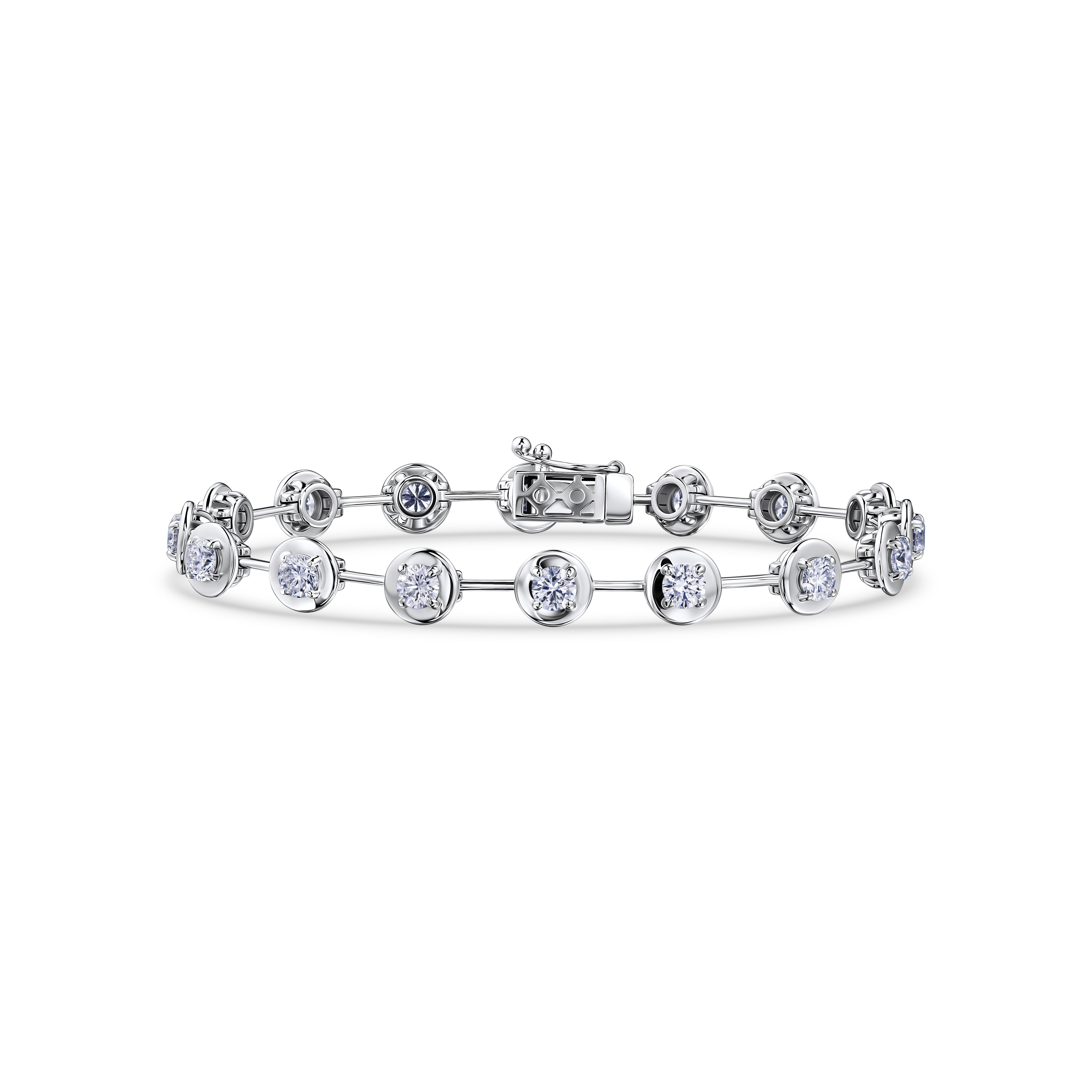 браслет с лабораторными бриллиантами 2,93 ct.