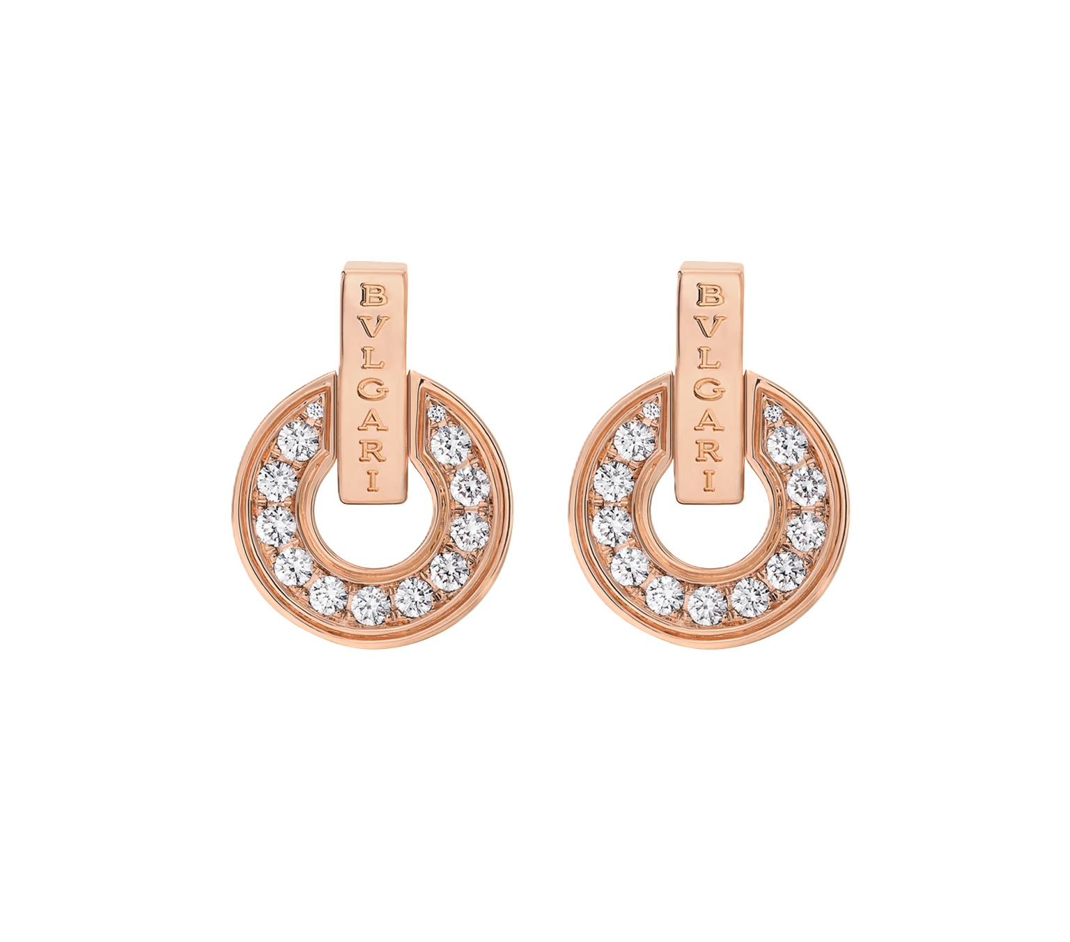 серьги bvlgari bvlgari с бриллиантами 0.38 ct.