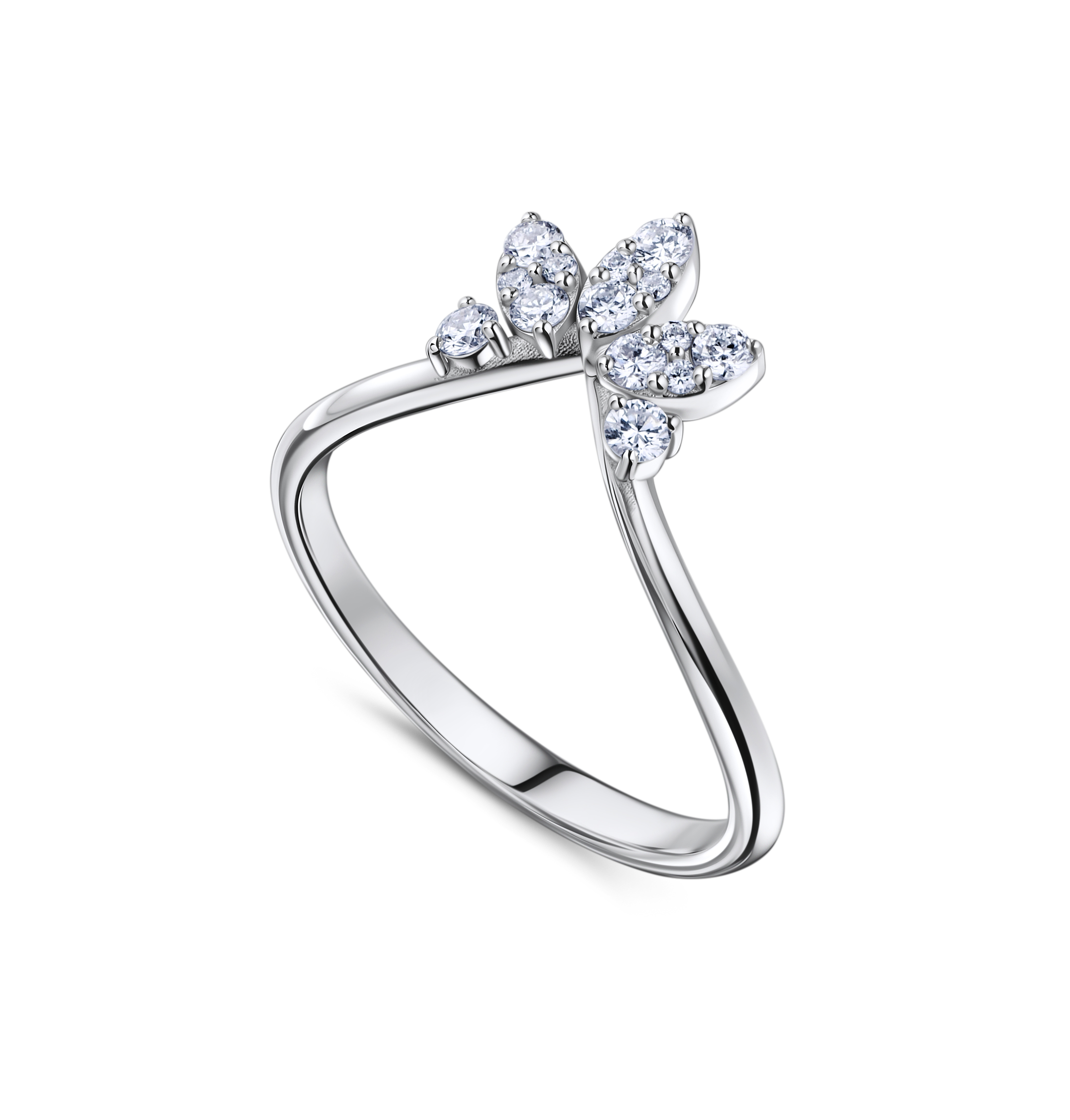 кольцо с lab-grown бриллиантами 0,25 ct.