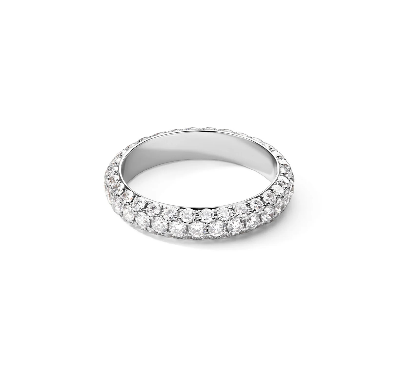 кольцо из белого золота с бриллиантами 2.26 ct