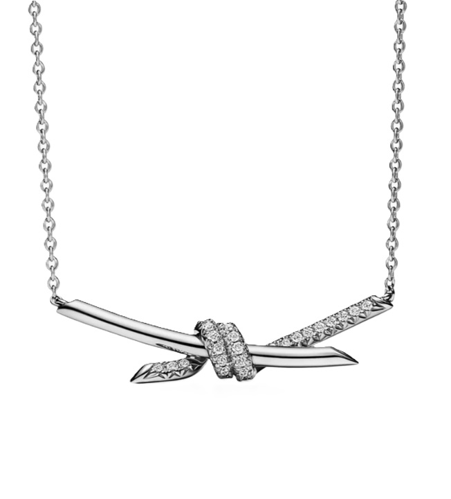 колье tiffany knot из белого золота с бриллиантами