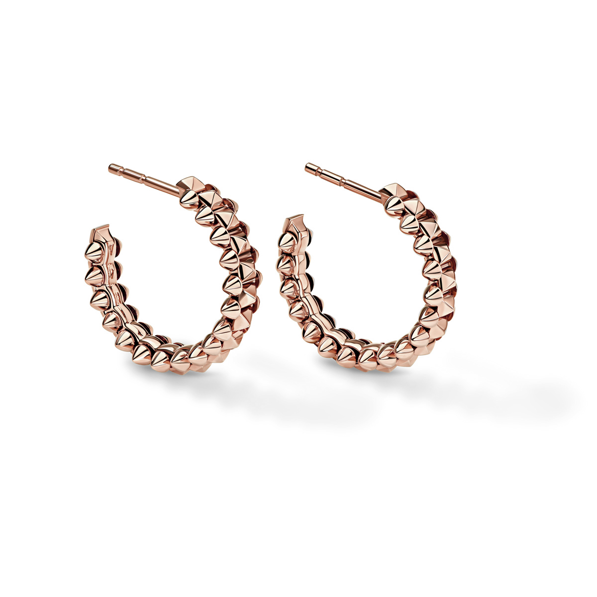 серьги cartier clash в розовом золоте 750 пробы
