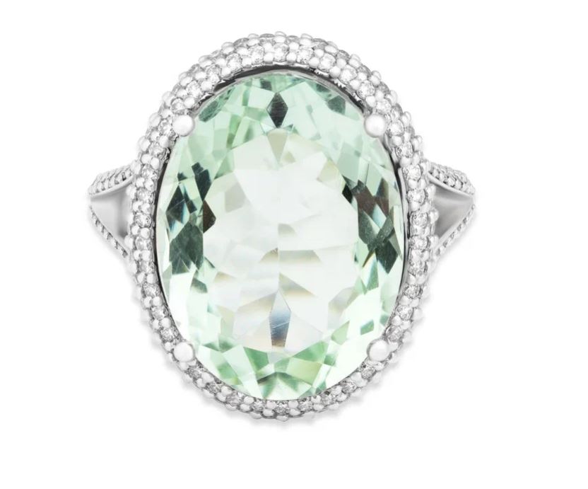 кольцо с кварцем 8,52 ct. и бриллиантами