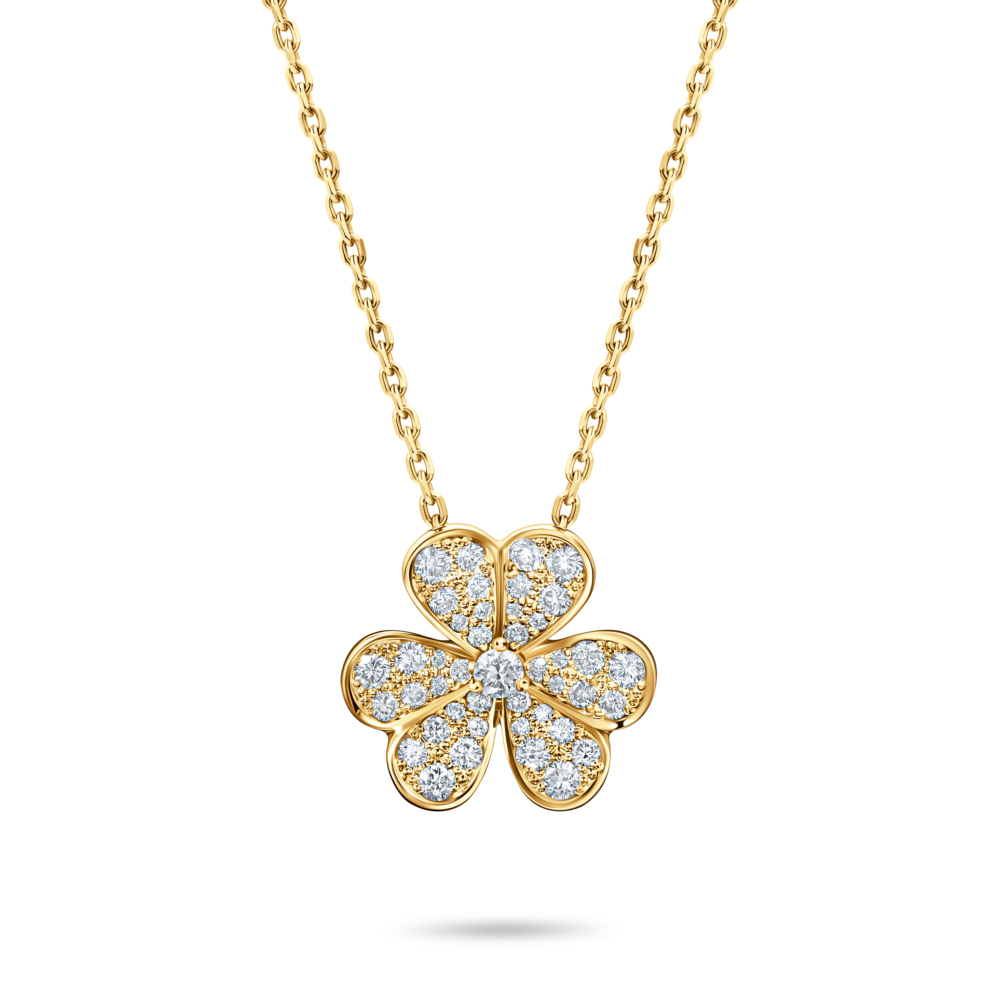 колье van cleef & arpels frivole из желтого золота 750 пробы с бриллиантами