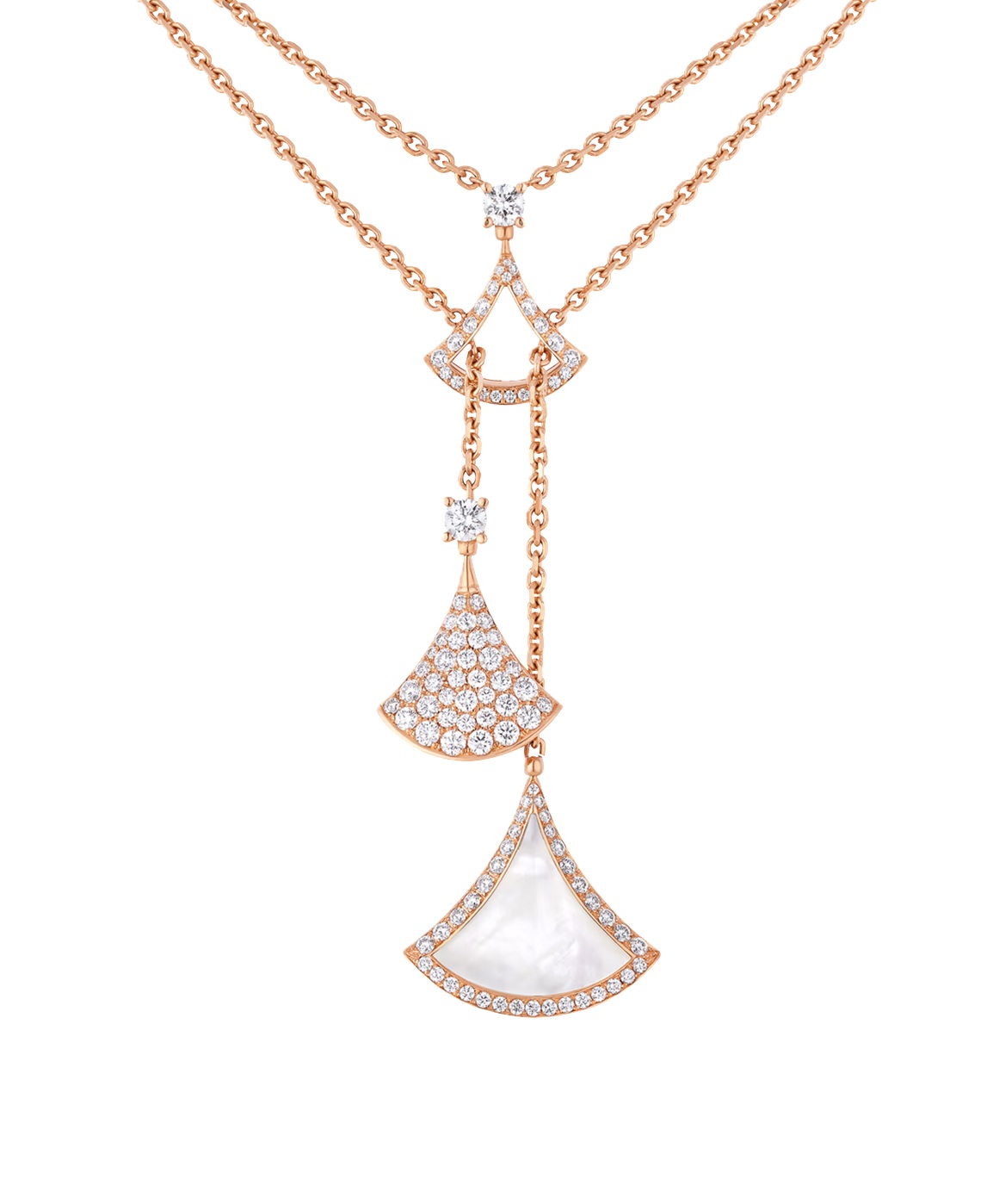 колье bvlgari divas dream с перламутром и бриллиантами 1.45 ct. 
