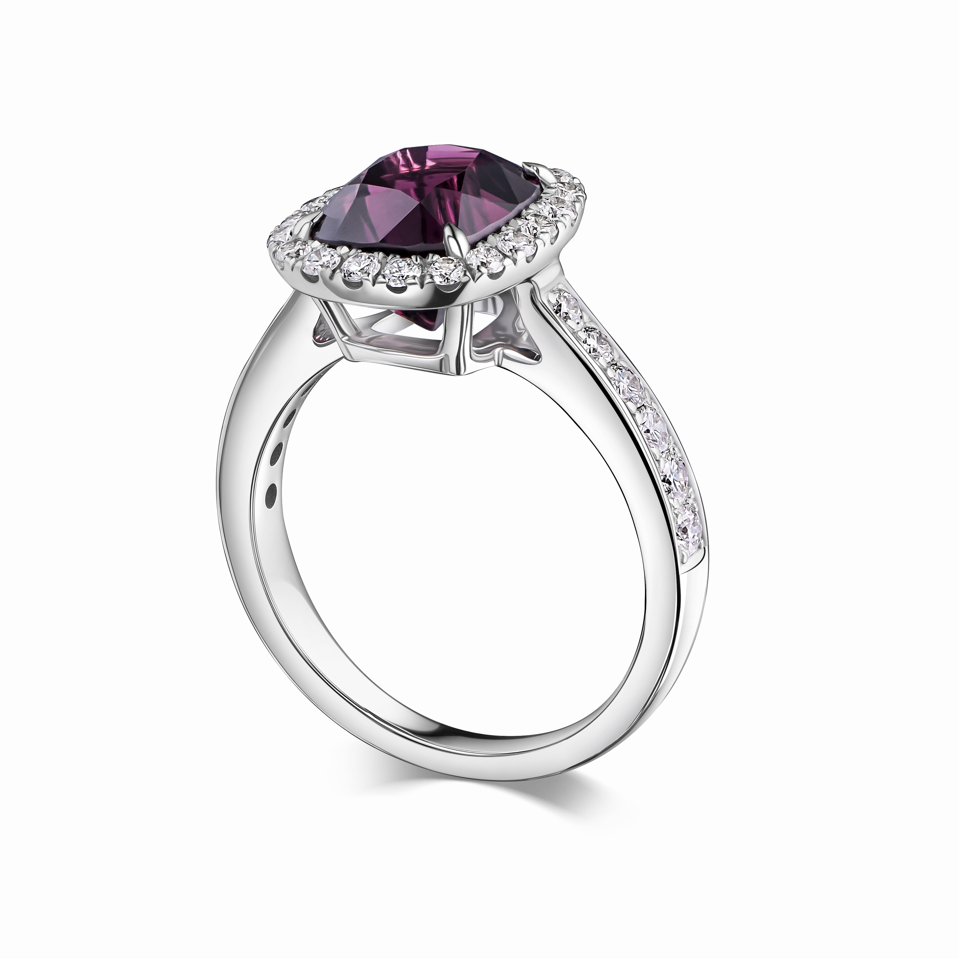 кольцо с бриллиантами и шпинелью 3,46 ct