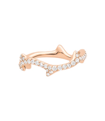 кольцо bois de rose, розовое золото с бриллиантами 0,58 ct.