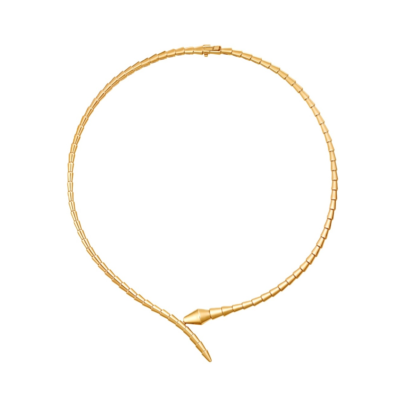 колье-змея bvlgari serpenti viper желтое золото 