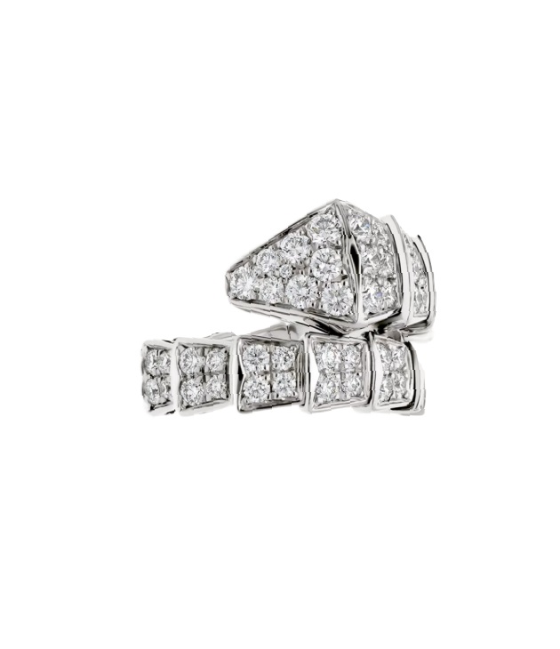 кольцо bvlgari serpenti viper с бриллиантами 1,77 ct