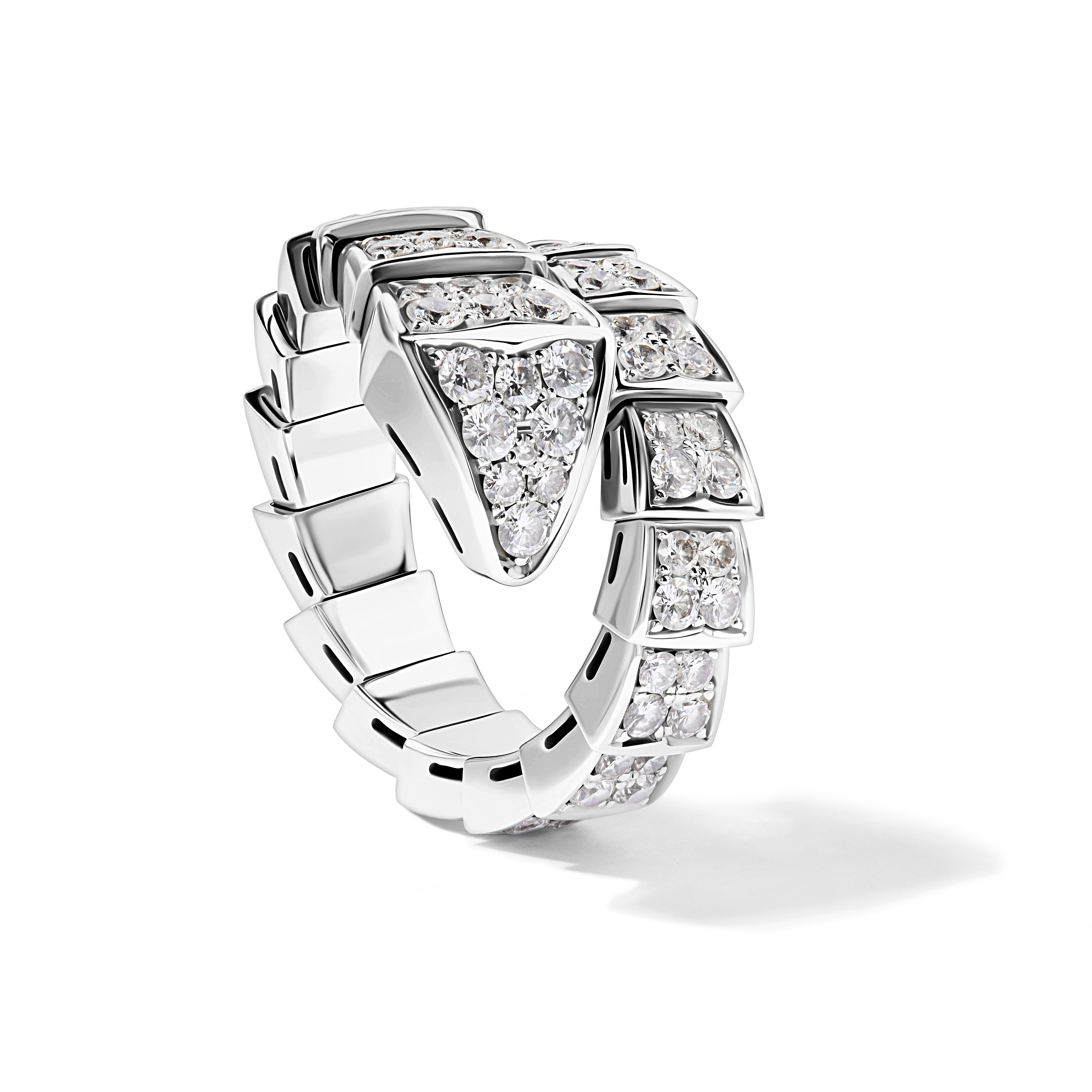 кольцо bvlgari serpenti viper с бриллиантами 1,77 ct