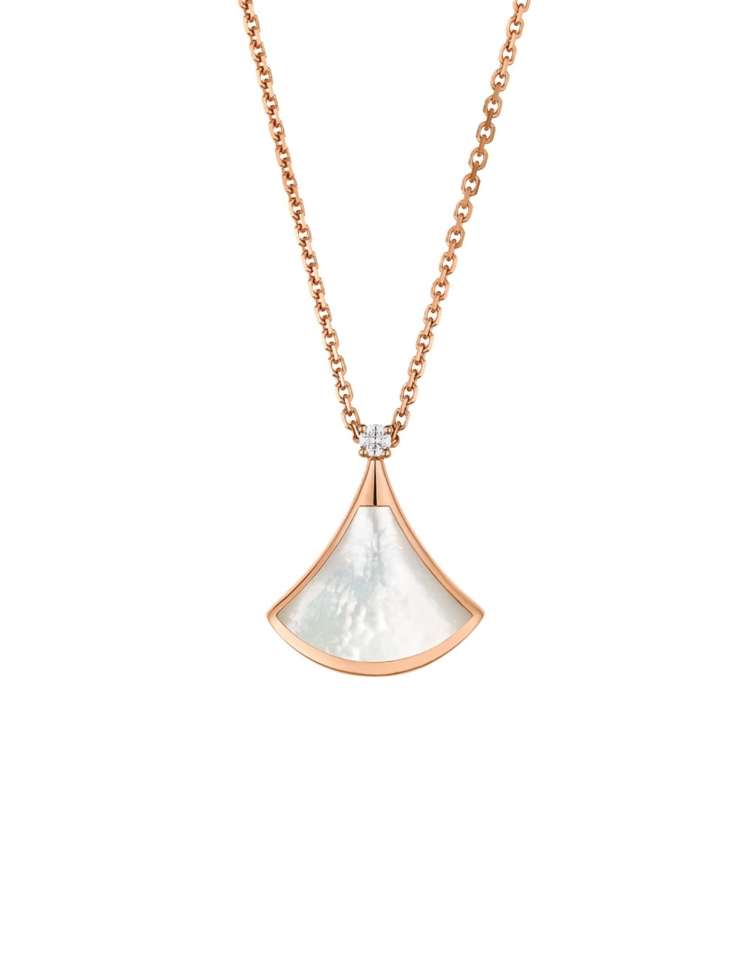 колье bvlgari divas dream с перламутром и бриллиантом 0.03 ct.