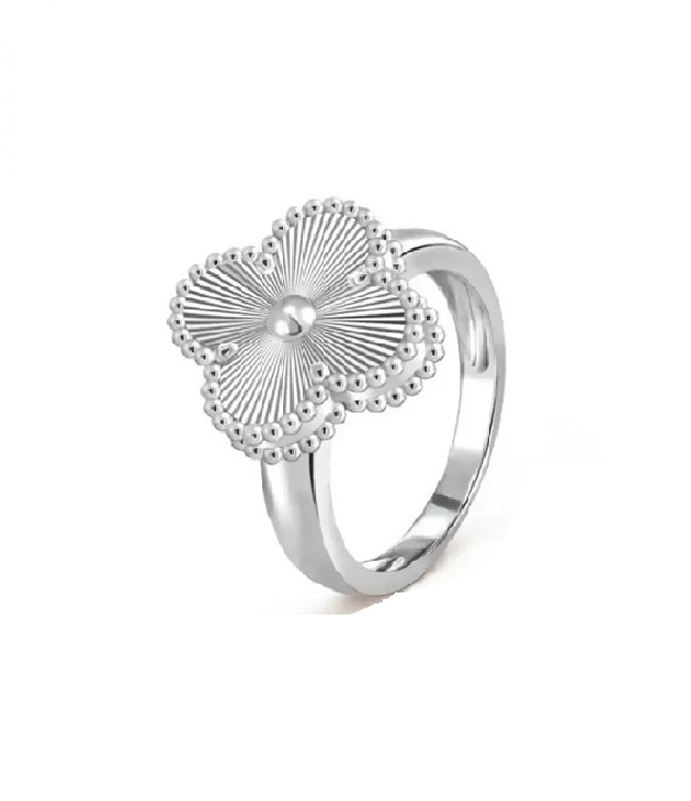 кольцо van cleef & arpels alhambra из белого золота