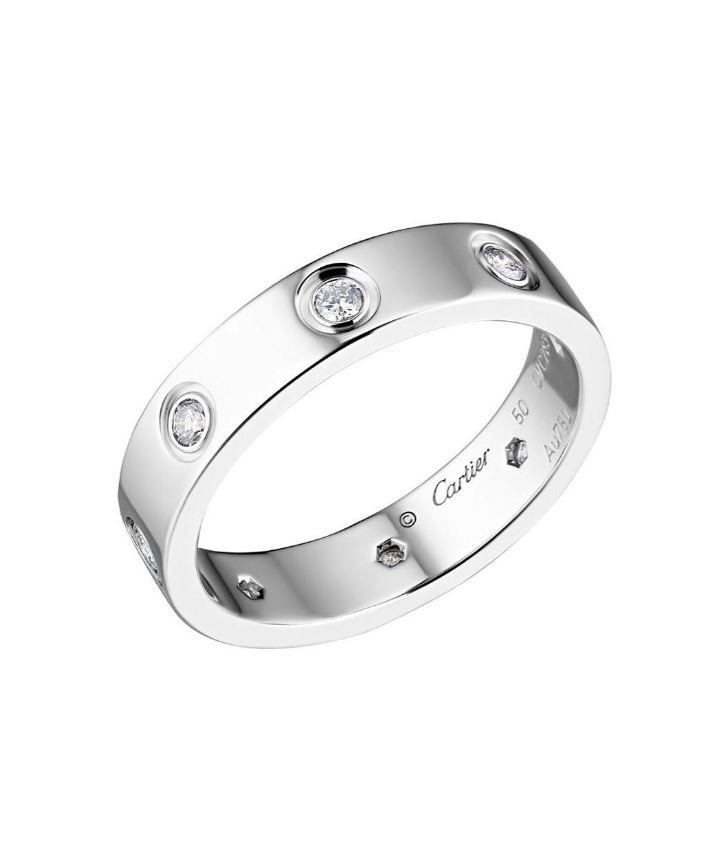 кольцо cartier love с 8 бриллиантами 0,19 ct