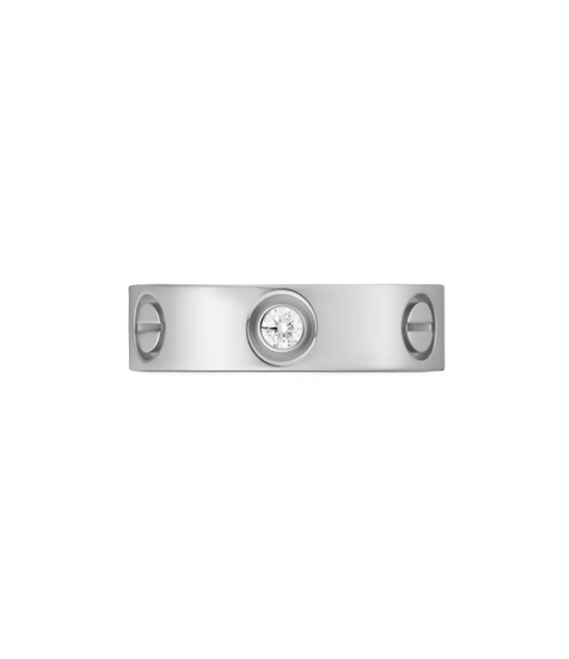 кольцо cartier love из белого золота