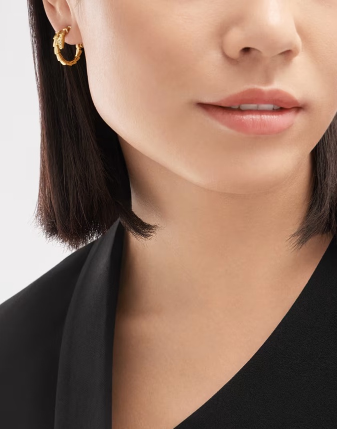 серьги bvlgari serpenti viper с бриллиантами 0.18 ct.